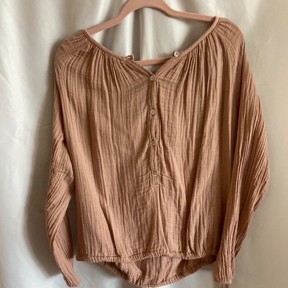 Linen peasant blouse - long sleeve - Picture 1 of 4